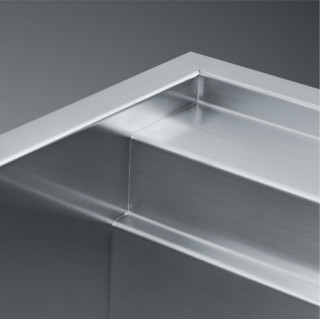 Gümüş Renkli Paslanmaz Ticari Lavabo Çift Kasa Lüks Mutfak Lavabo