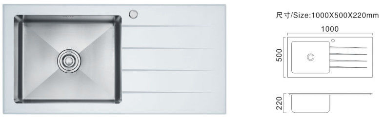 Tek kase 81cm Mutfak Lavaboları Özel Ticari Paslanmaz Lavabo Tablosu Tipi