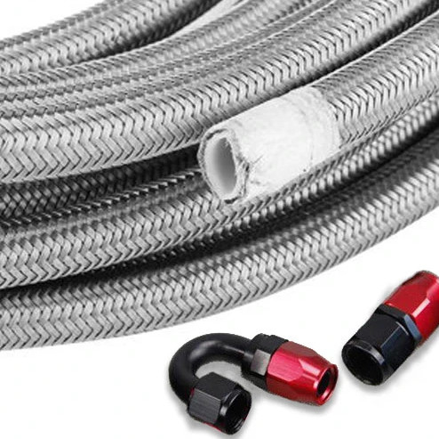 5/16 inç Esnek hortumlar Paslanmaz çelik örgülü PTFE örgülü yakıt yağı soğutucu hortum hatları