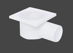 PP Plastik Duş Zemin Kanalı 100 X 100 X 50mm Yatay Banyo Zemin Kanalı