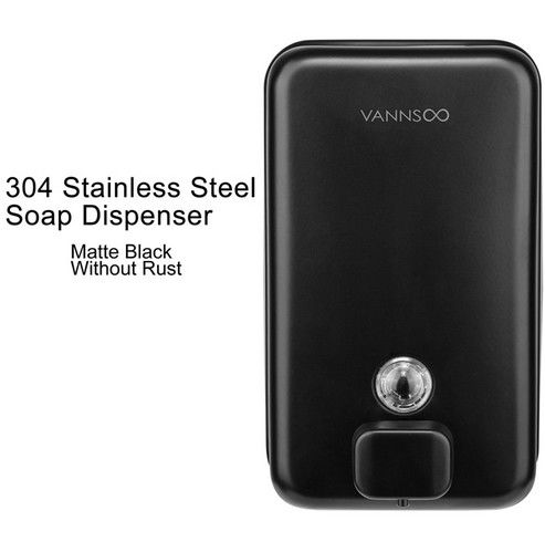 INOVI ZSH12-1200BF-BLACK Ticari Duvar Montajlı Banyo için Mat Siyah Sabun dağıtıcısı