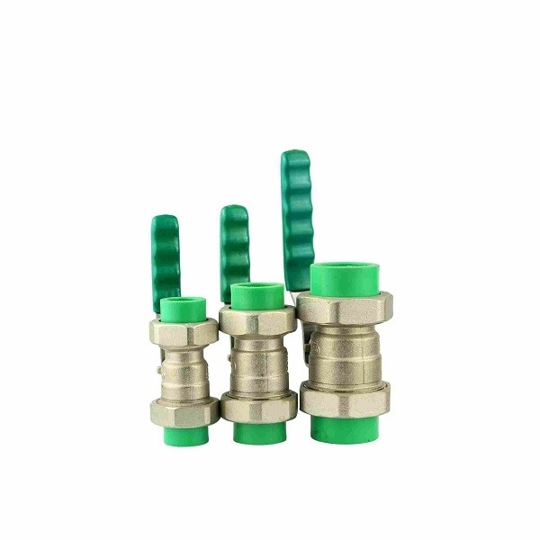 PN16 Telefon Sıfırlama Bakır Top Valfları Düz El PPR Top Valfları 1/2 - 4 Inch 320g